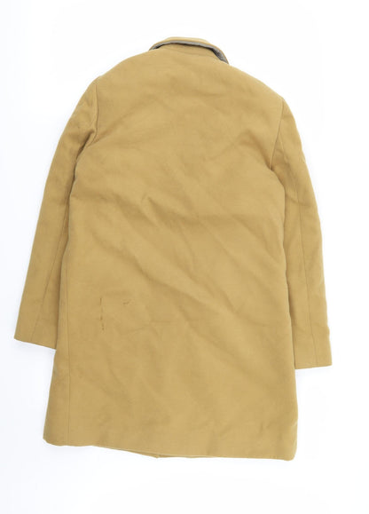 Womens UK Size 6 Topshop Yellow Overcoat