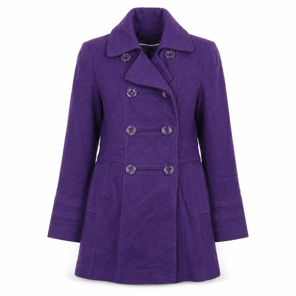 Womens UK Size 10 BHS Purple Overcoat