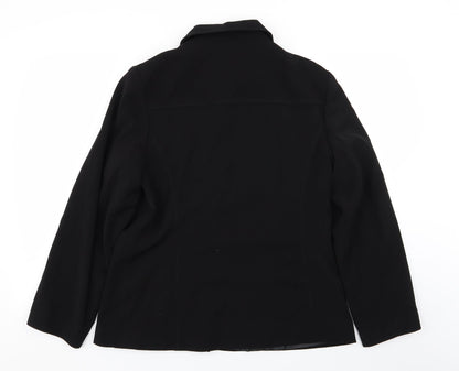 Womens UK Size 16 AMARANTO Regular Black Blazer