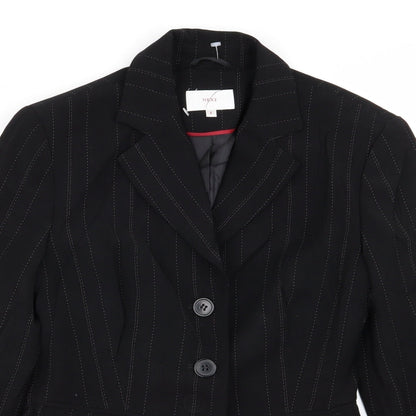 NEXT Womens Black Striped  Jacket Blazer Size 8