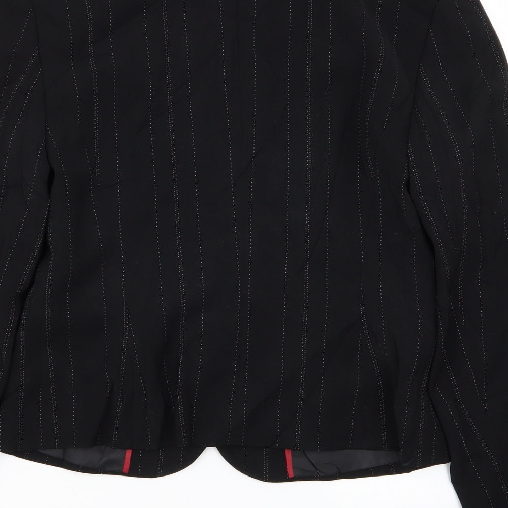 NEXT Womens Black Striped  Jacket Blazer Size 8
