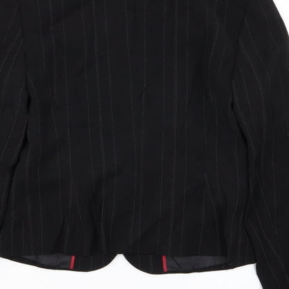 NEXT Womens Black Striped  Jacket Blazer Size 8