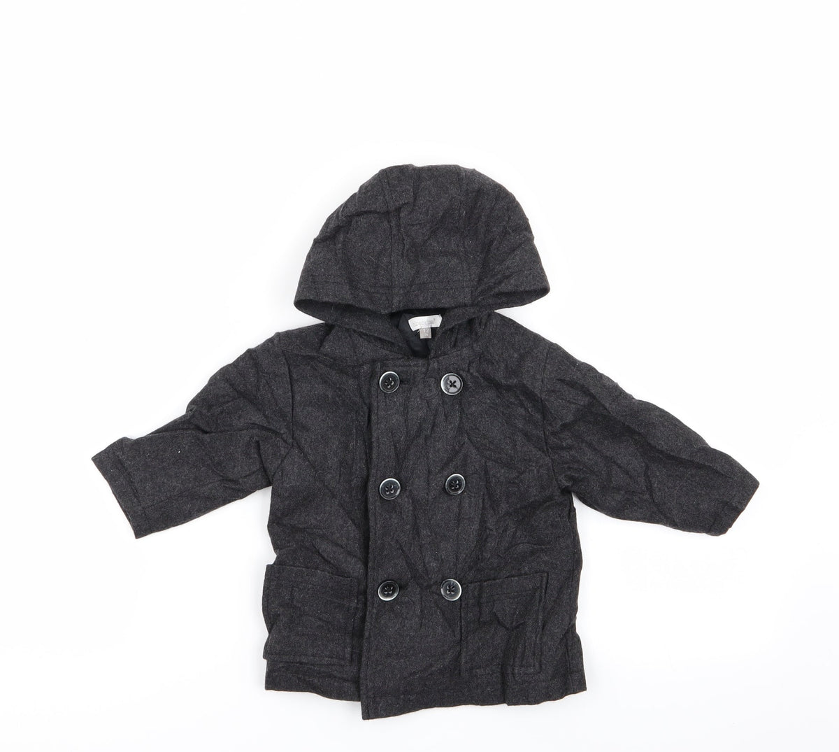 absorbs Boys Grey   Basic Coat Coat Size 12 Months