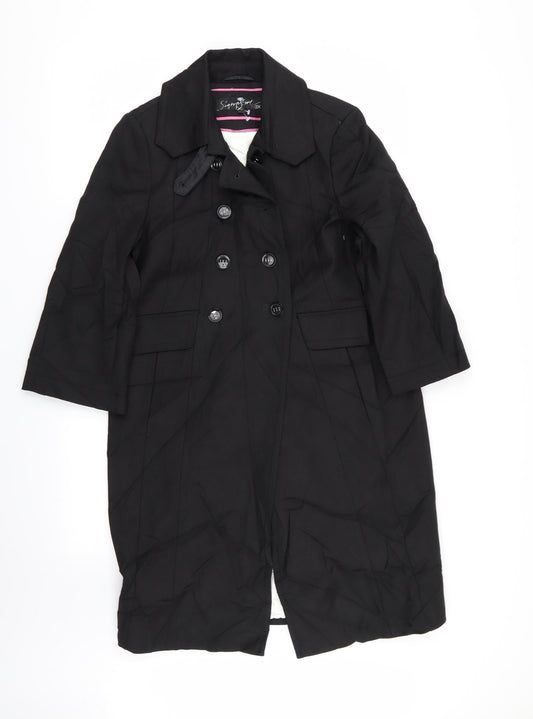 Womens UK Size 8 Signature Black Overcoat
