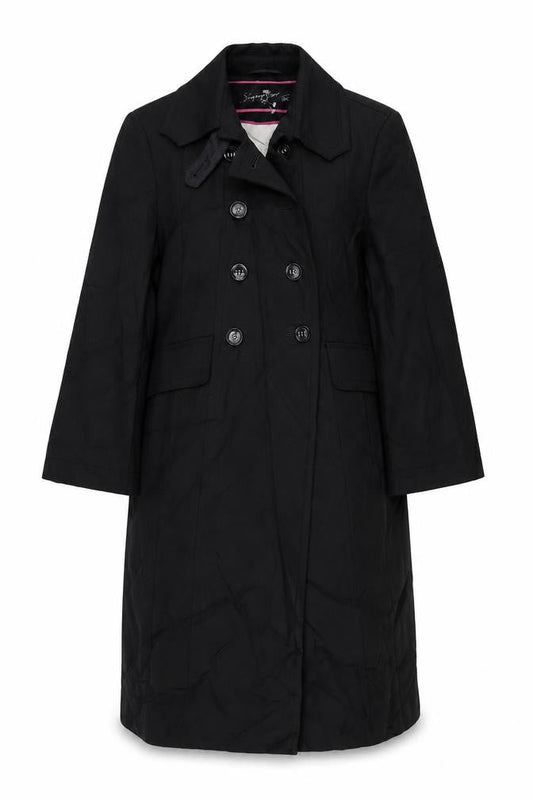 Womens UK Size 8 Signature Black Overcoat