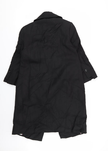Womens UK Size 8 Signature Black Overcoat