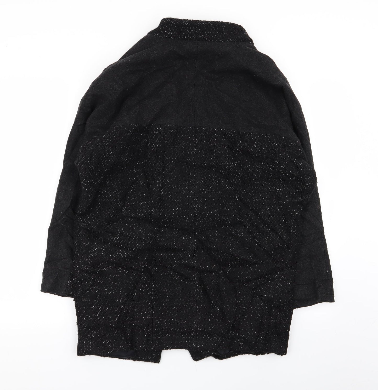 Womens UK Size 8 Topshop Black Overcoat