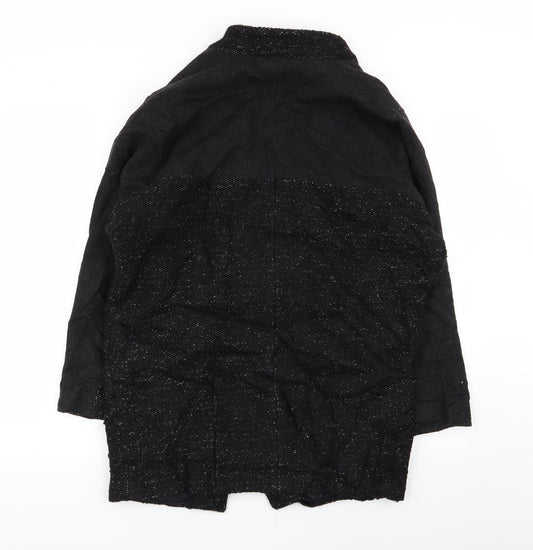Womens UK Size 8 Topshop Black Overcoat