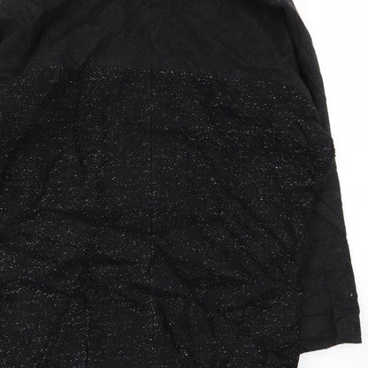 Womens UK Size 8 Topshop Black Overcoat