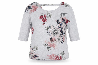 Womens UK Size 8 Papaya Grey Basic T-Shirt
