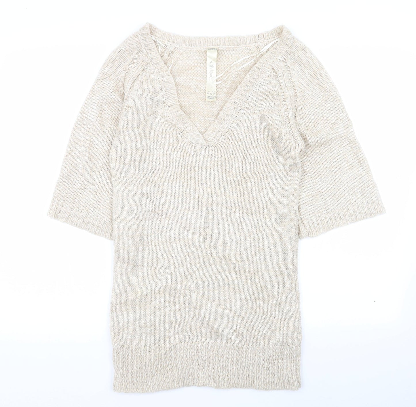 Womens UK Size 10 evie Beige Pullover Jumper