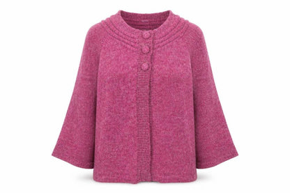 Womens UK Size 14 Damart Pink Cardigan Jumper
