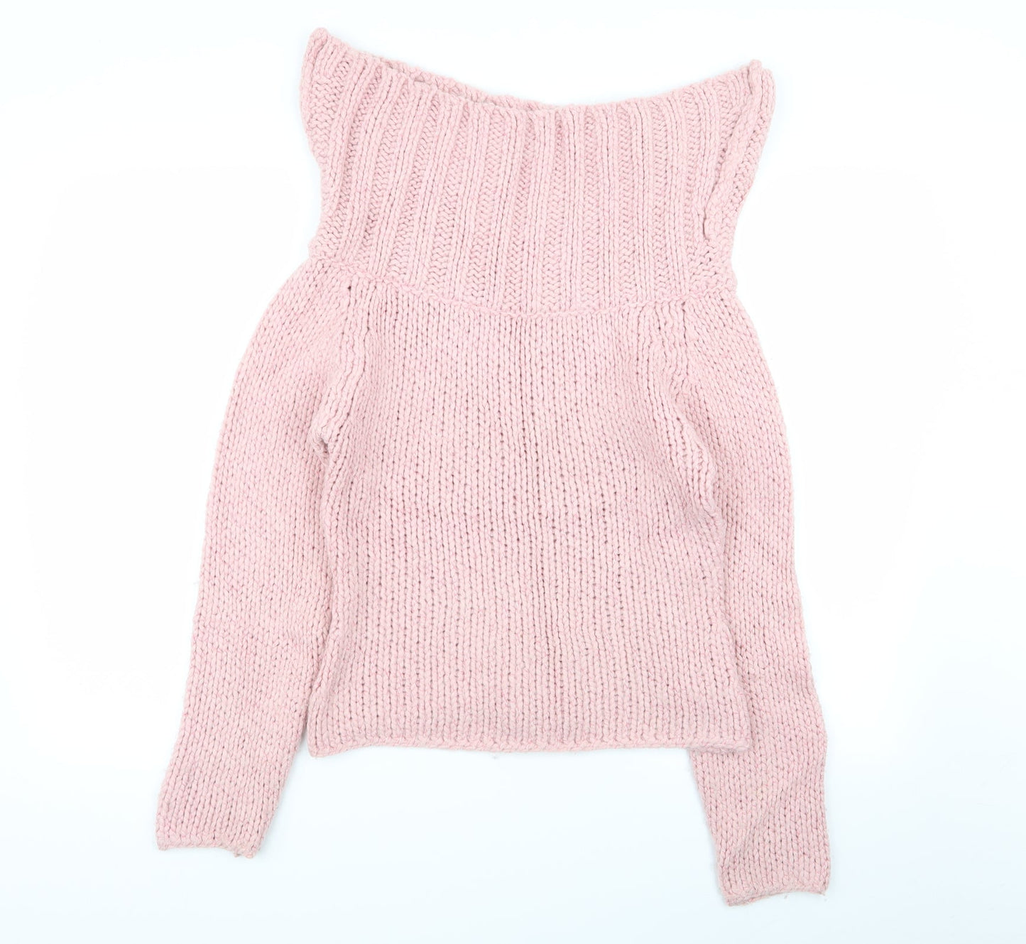 Womens UK Size M Preworn Pink Pullover Jumper
