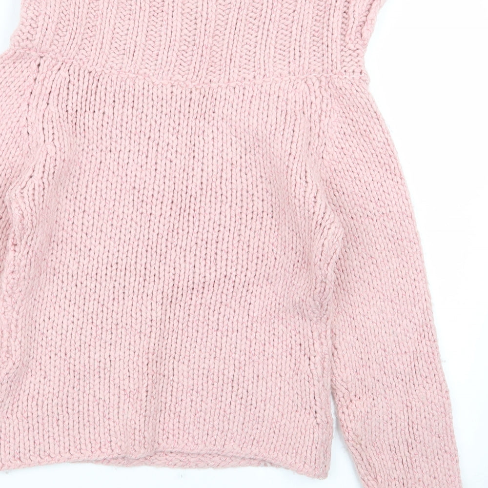 Womens UK Size M Preworn Pink Pullover Jumper