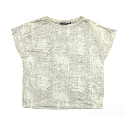 Womens UK Size 10 Dorothy Perkins Gold Basic T-Shirt