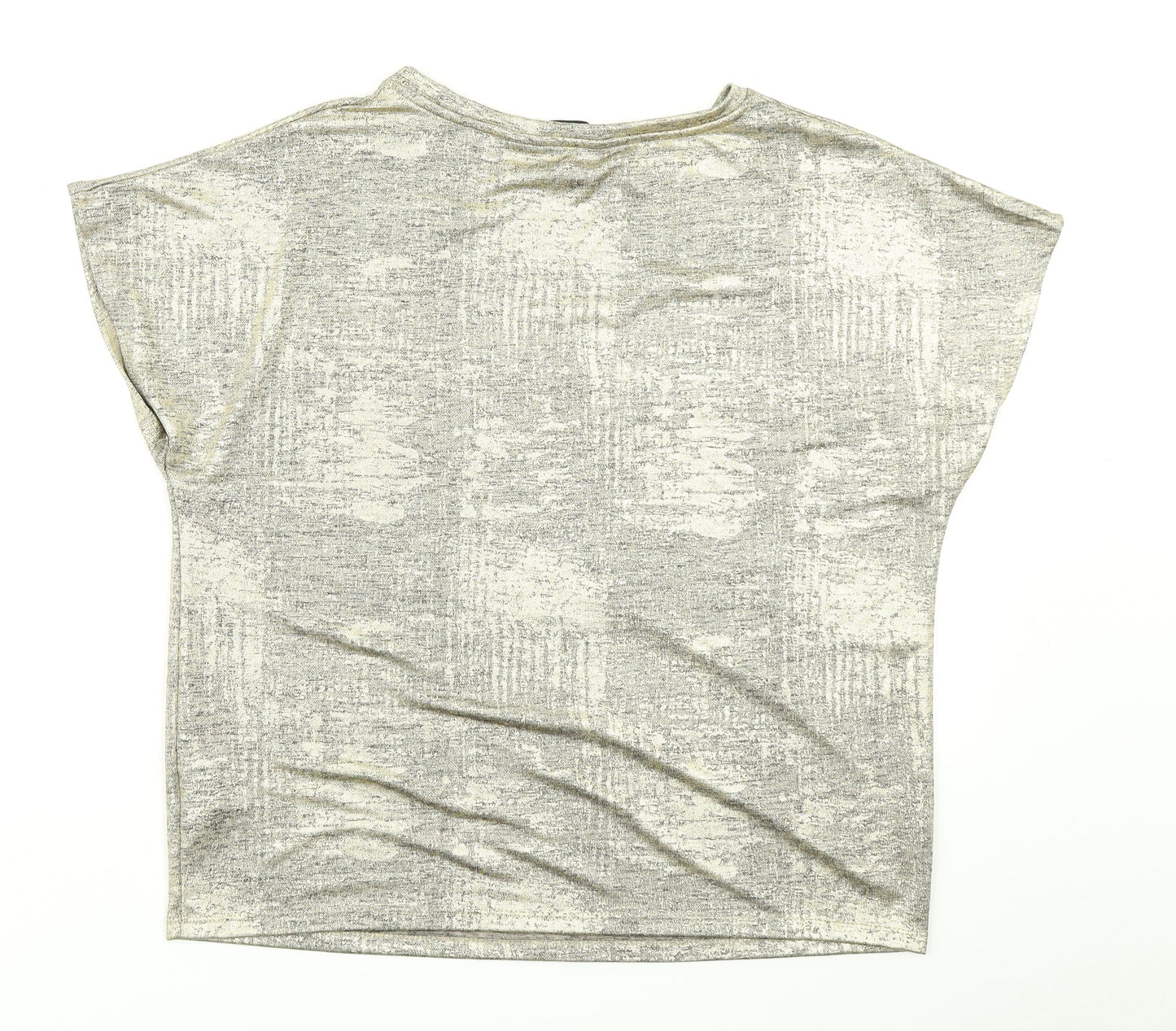 Womens UK Size 10 Dorothy Perkins Gold Basic T-Shirt