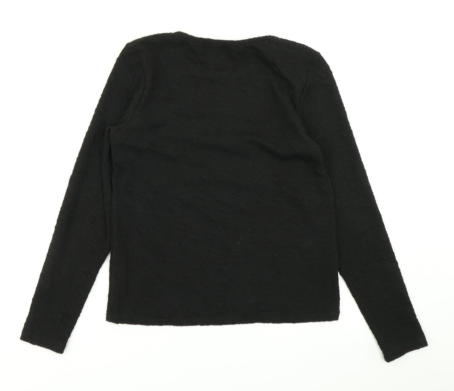 Womens UK Size 10 Dorothy Perkins Black Basic T-Shirt