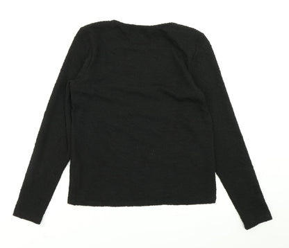 Womens UK Size 10 Dorothy Perkins Black Basic T-Shirt