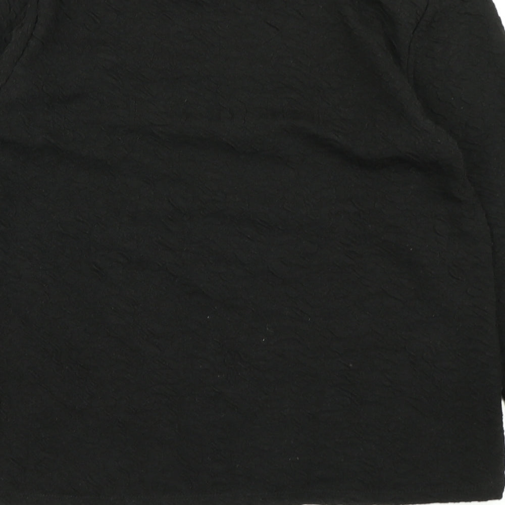 Womens UK Size 10 Dorothy Perkins Black Basic T-Shirt