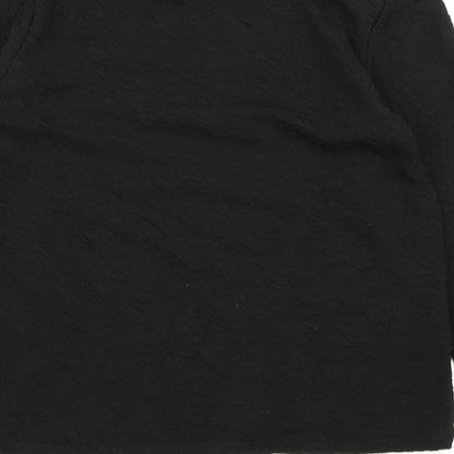 Womens UK Size 10 Dorothy Perkins Black Basic T-Shirt