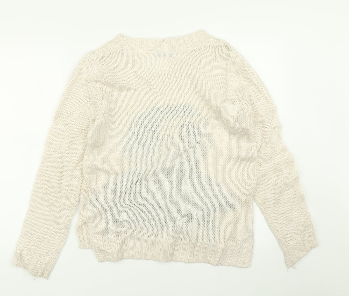 TU Womens Ivory  Knit Pullover Jumper Size 12