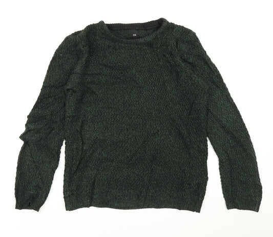 River Island Mens Green  Knit Pullover Jumper Size S