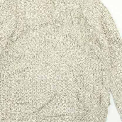 Womens UK Size XS Brave Soul Beige Pullover Jumper