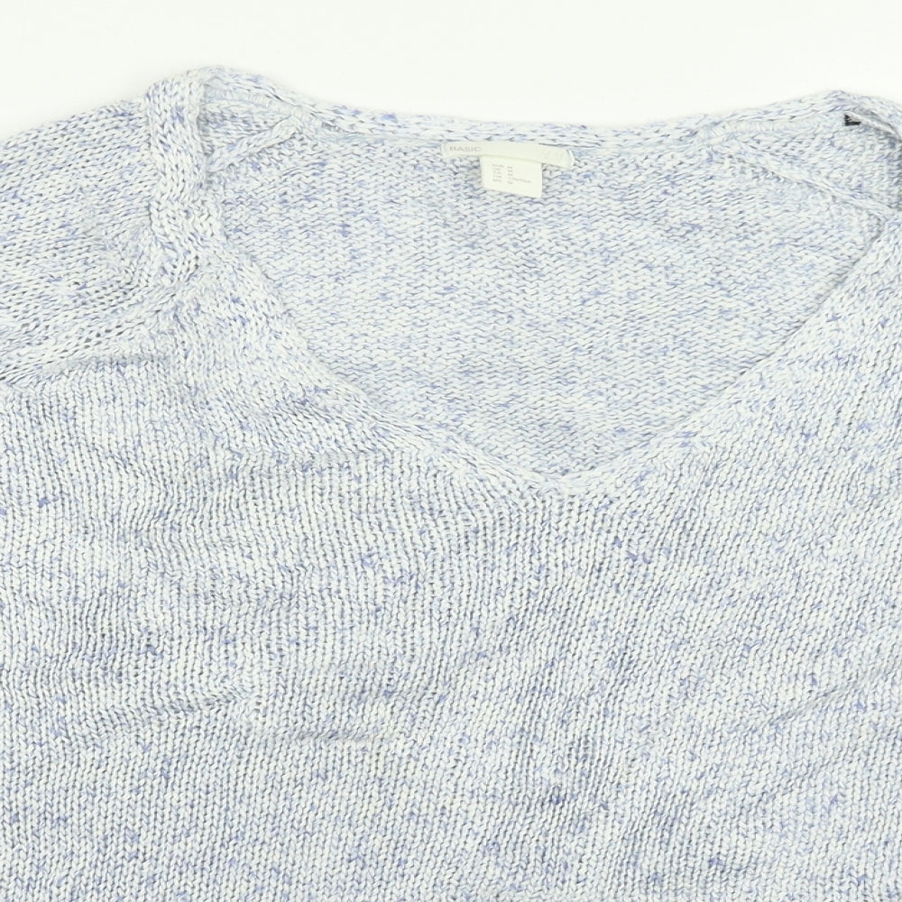 Womens UK Size M H&M Blue Pullover Jumper