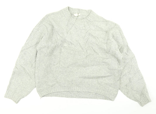 Womens UK Size XS H&M Grey Pullover Jumper