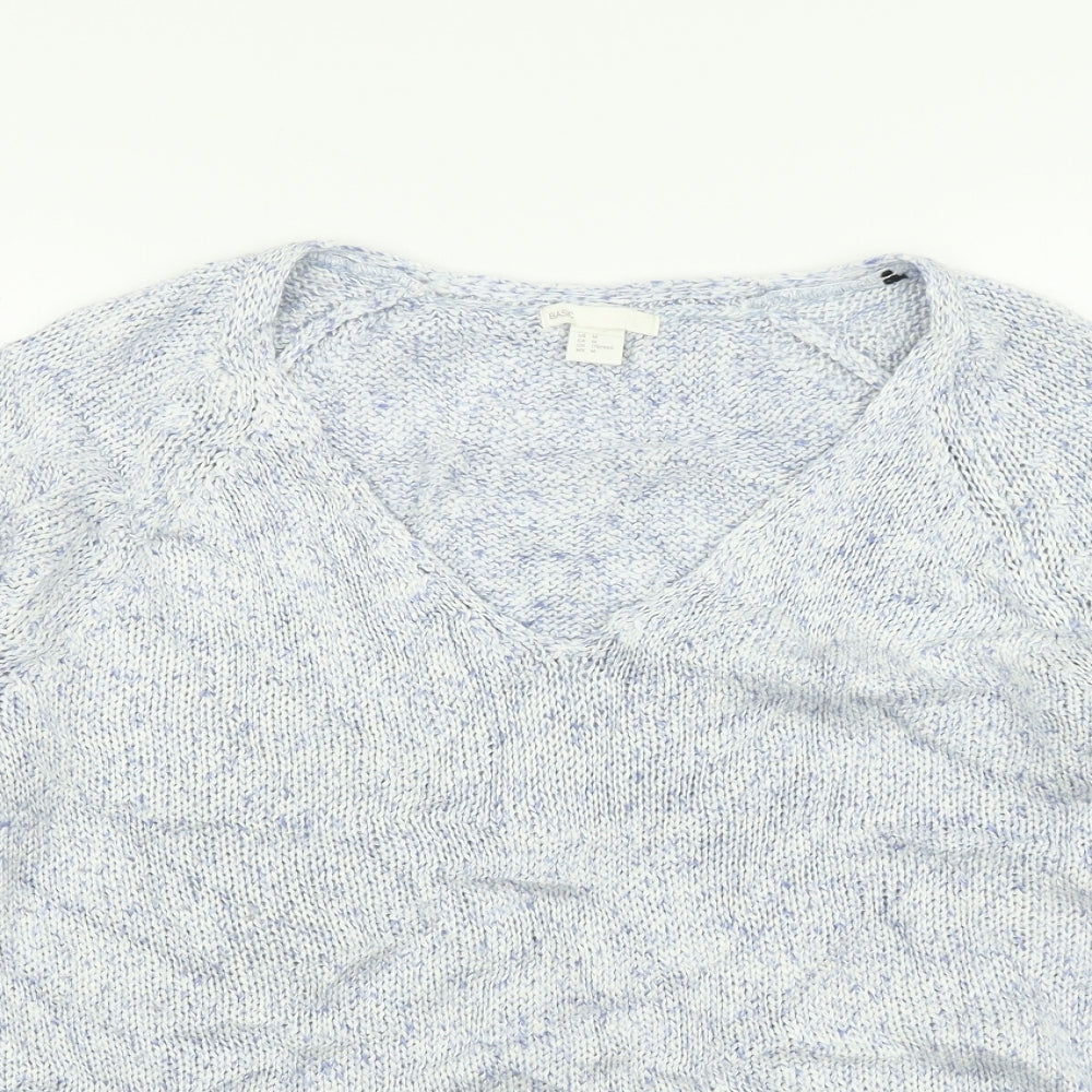 Womens UK Size M H&M Blue Pullover Jumper