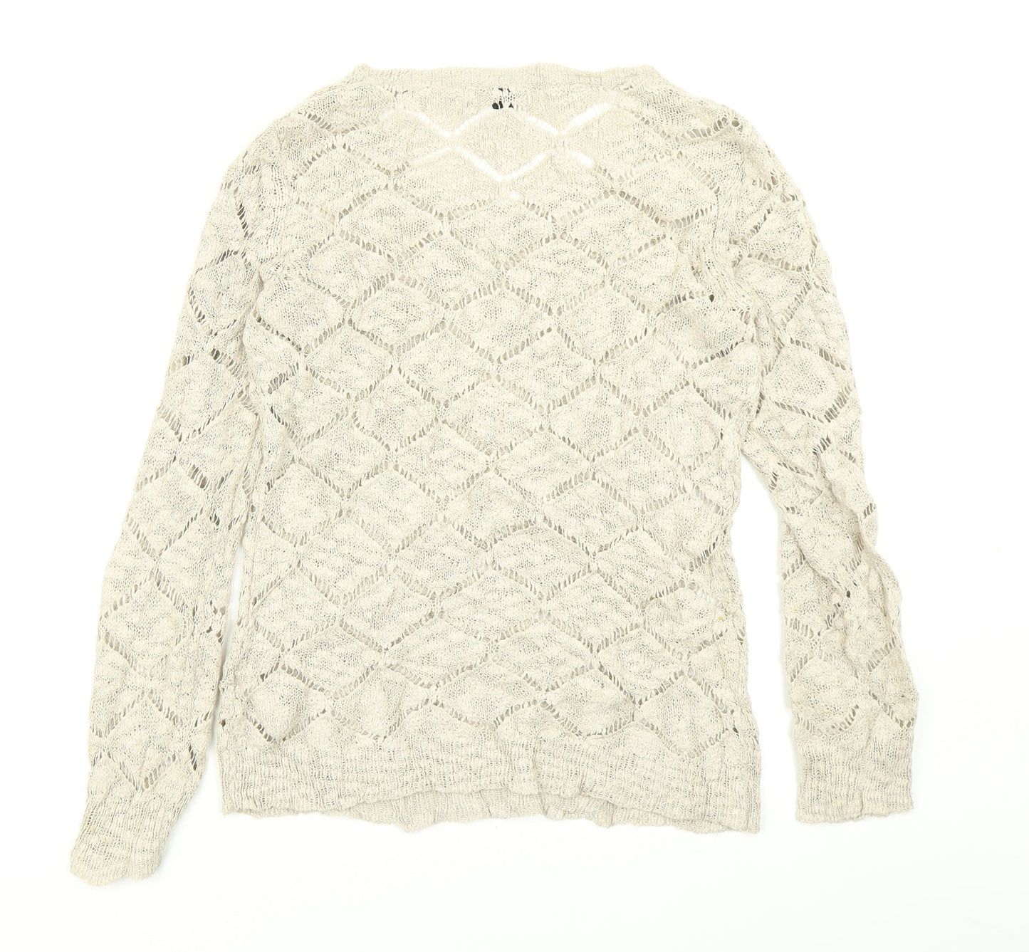 Womens UK Size M Pimkie Beige Pullover Jumper