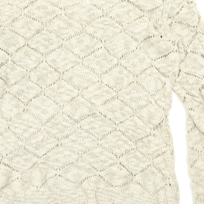 Womens UK Size M Pimkie Beige Pullover Jumper