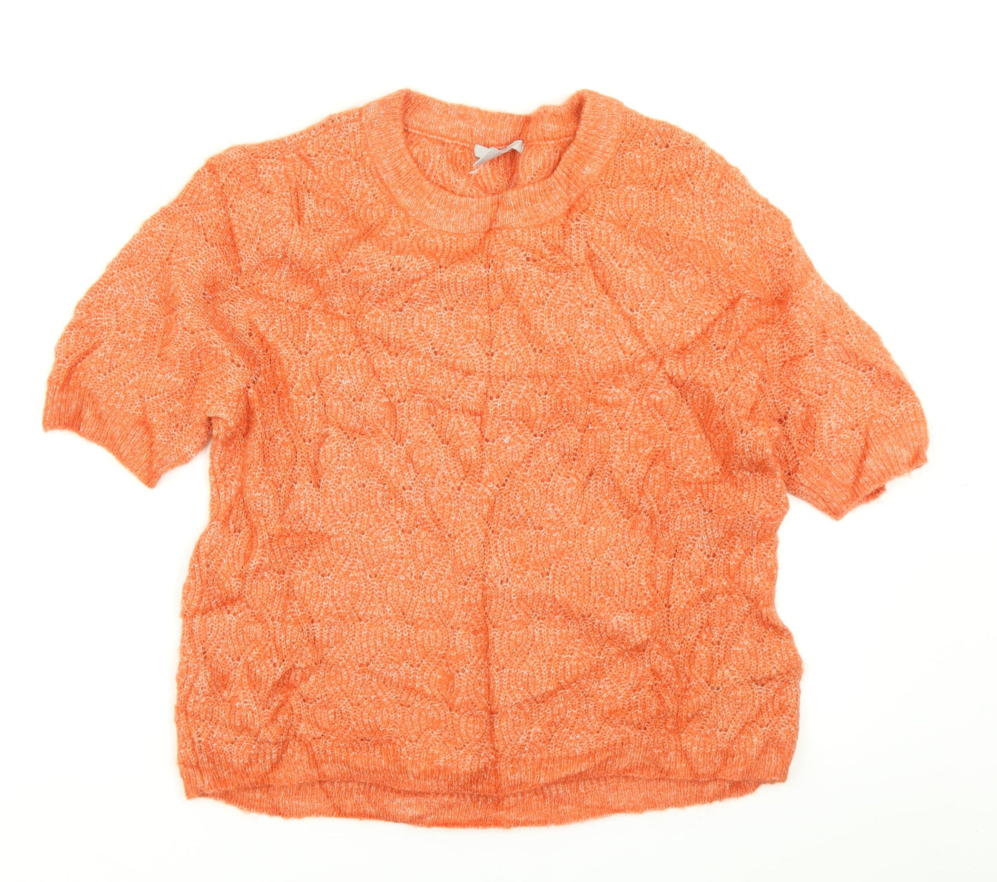 Womens UK Size M H&M Orange Pullover Jumper