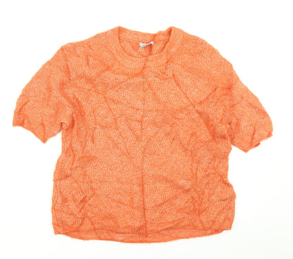Womens UK Size M H&M Orange Pullover Jumper