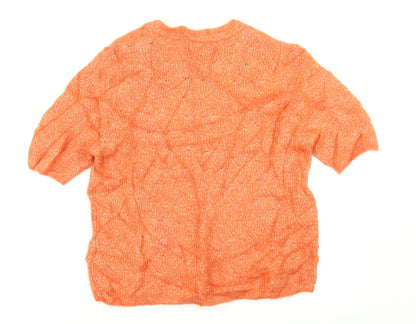 Womens UK Size M H&M Orange Pullover Jumper