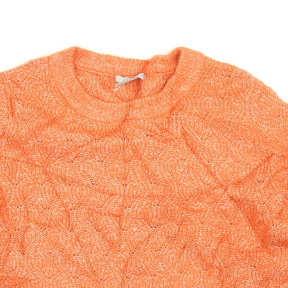 Womens UK Size M H&M Orange Pullover Jumper