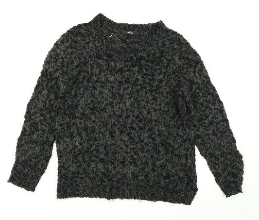 George Womens Green Animal Print Knit Pullover Jumper Size 8