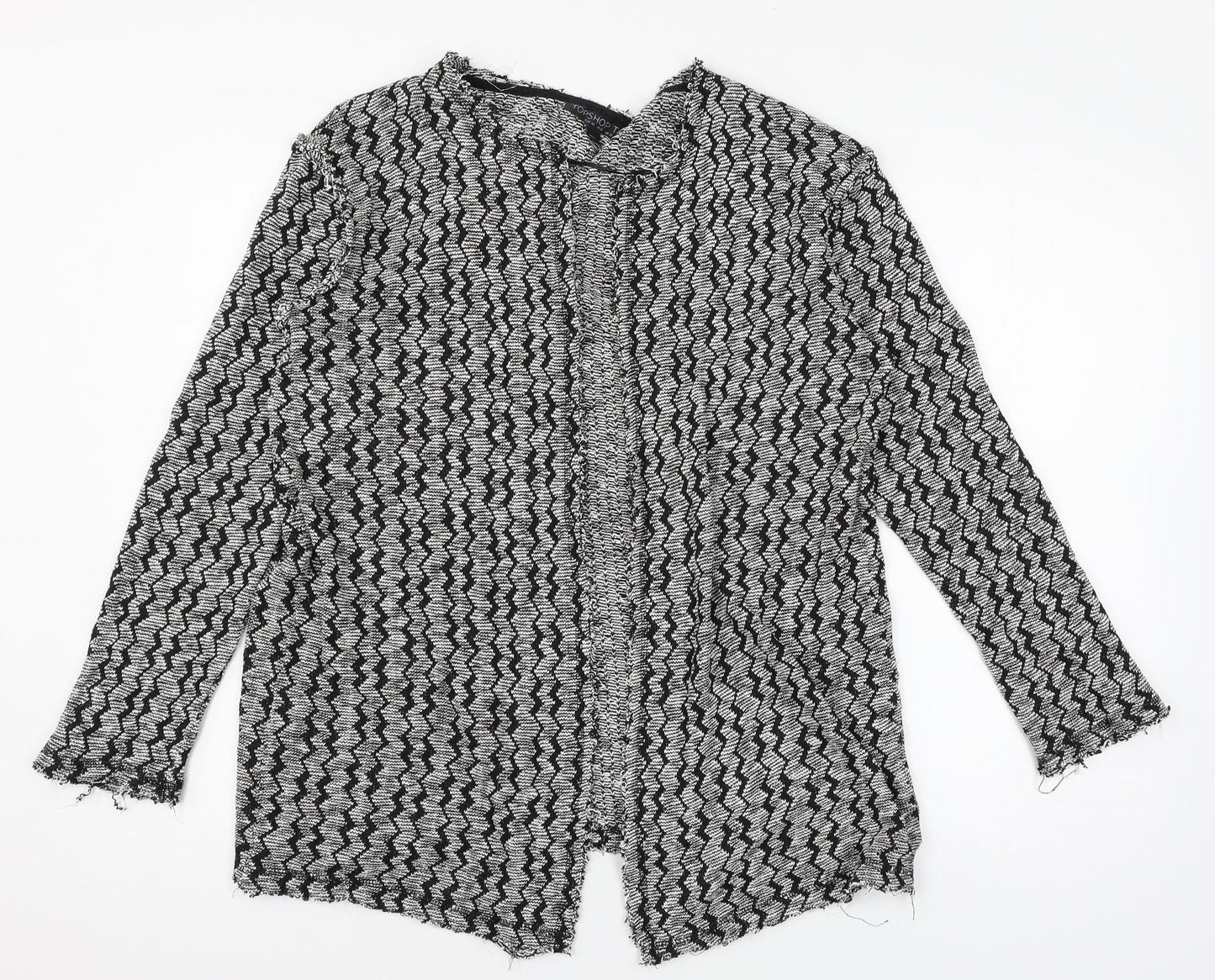 Womens UK Size 12 Topshop Grey Cardigan Jumper