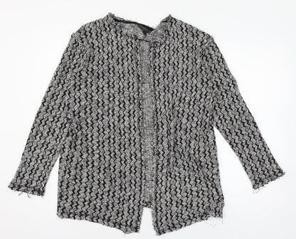 Womens UK Size 12 Topshop Grey Cardigan Jumper