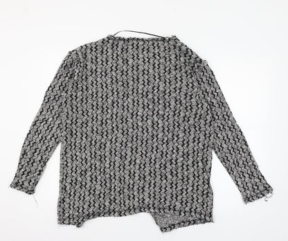 Womens UK Size 12 Topshop Grey Cardigan Jumper
