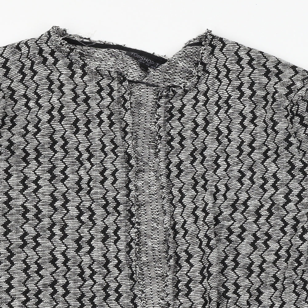 Womens UK Size 12 Topshop Grey Cardigan Jumper