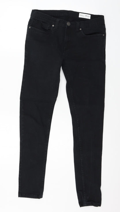 Denim & Co. Womens Black  Denim Skinny Jeans Size 32 in L32 in