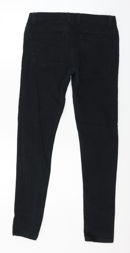 Denim & Co. Womens Black  Denim Skinny Jeans Size 32 in L32 in