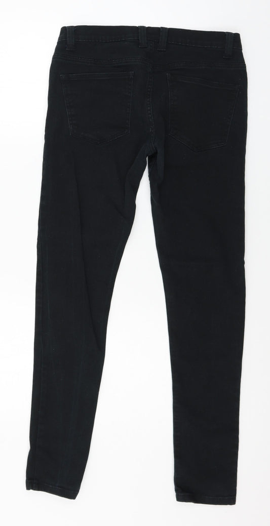 Denim & Co. Womens Black  Denim Skinny Jeans Size 32 in L32 in
