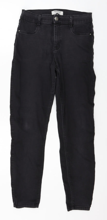 Dorothy Perkins Womens Grey  Denim Skinny Jeans Size 12 L27 in