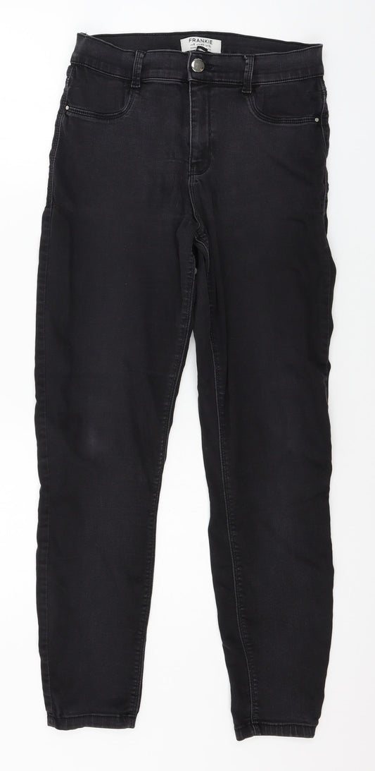 Dorothy Perkins Womens Grey  Denim Skinny Jeans Size 12 L27 in