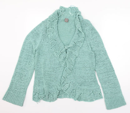TU Womens Green  Knit Cardigan Jumper Size 16
