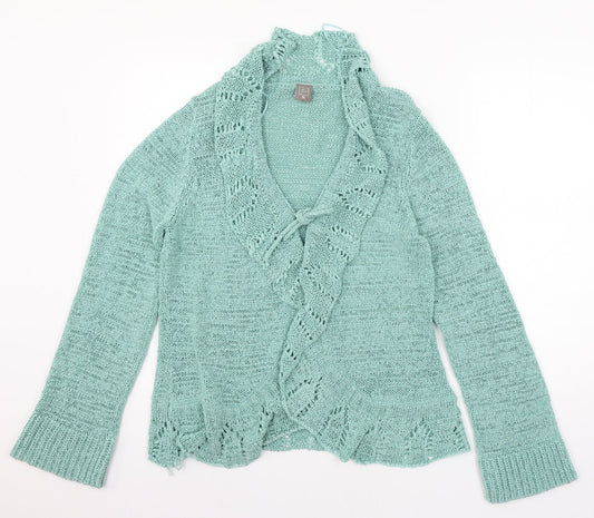 TU Womens Green  Knit Cardigan Jumper Size 16