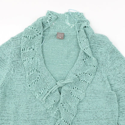 TU Womens Green  Knit Cardigan Jumper Size 16