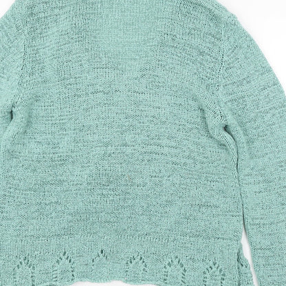 TU Womens Green  Knit Cardigan Jumper Size 16